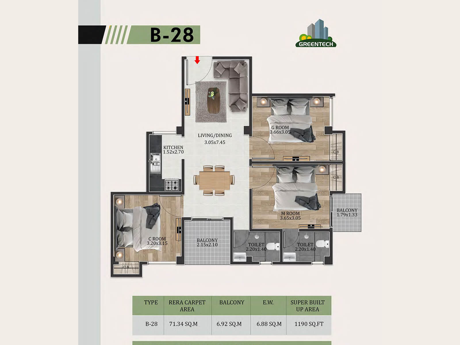 Greentech Residency  floor plan layout